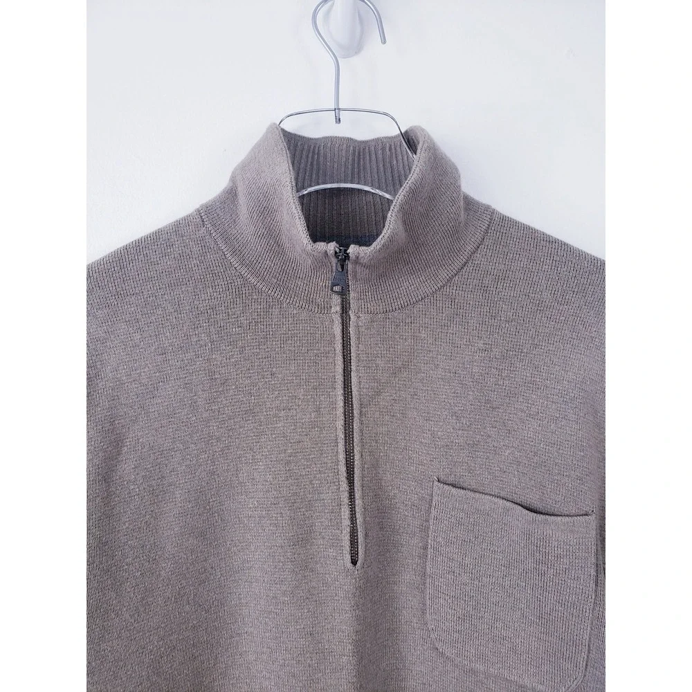 Banana Republic Sweater Brown Coolmax Half Zip Pullover Large